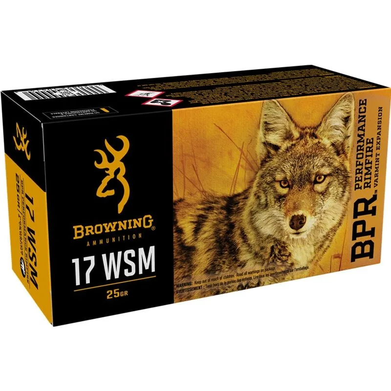 Browning BPR 17 Winchester Super Magnum Ammunition 25 Grain Polymer Tip - B196117050