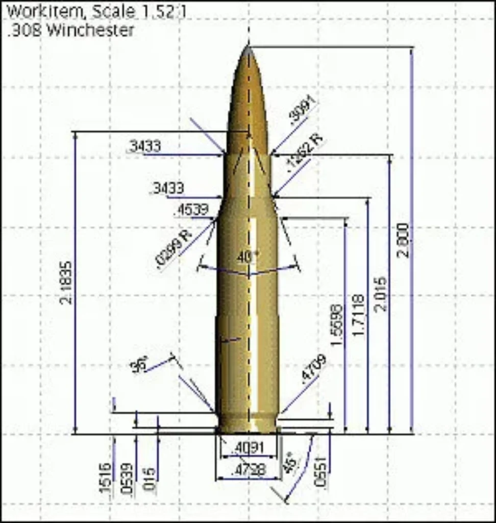 308 Winchester Specs Graphic 