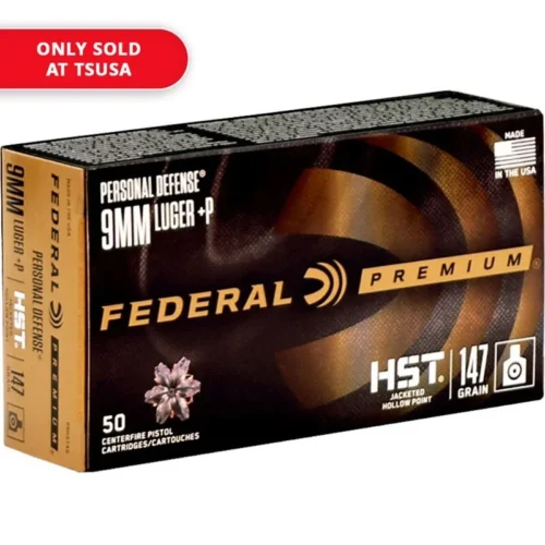 <strong>Federal Personal Defense 9mm +P Ammo 147 Grain HST Jacketed Hollow Point - P9HST4G</strong>