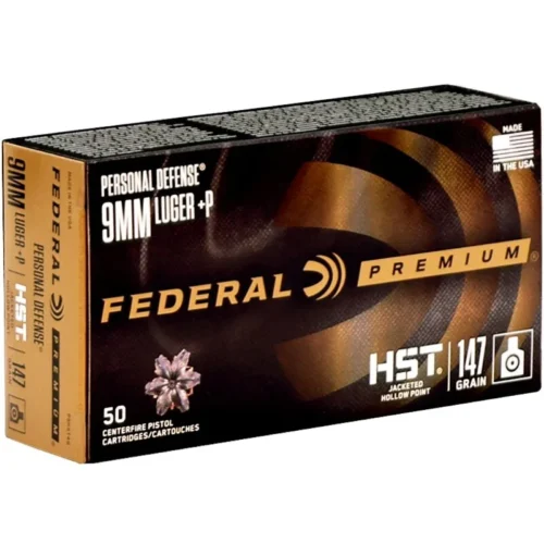 <strong>Federal Personal Defense 9mm +P Ammo 147 Grain HST Jacketed Hollow Point - P9HST4G</strong>