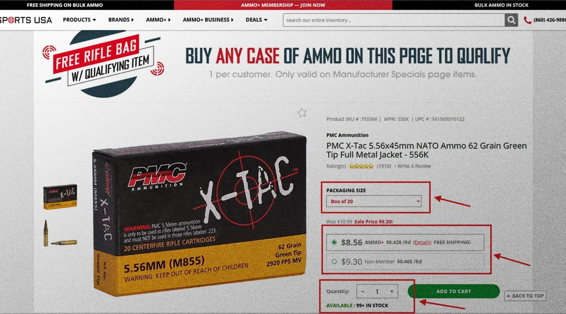 Target Sports USA Free $50 Gift Card with Ammo+ Membership