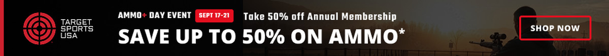 AMMO+ Day Event, Sept 17-21: save up to 50% on ammo and 50% off annual AMMO+ membership. Shop now.